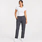 Pantalón médico gris para mujer con tiras de ajuste y dos bolsillos laterales - Miniatura 1