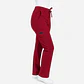 Pantalón Médico Cargo Antifluido para Mujer – Rojo Borgoña - Miniatura 5