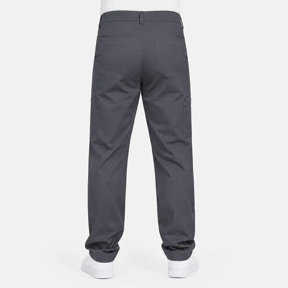 Pantalón Clínico Cargo con Botón para Hombre – Gris  3