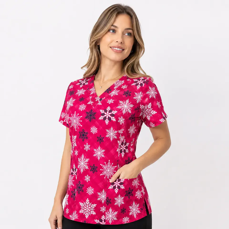 Blusa Clinica Estampada Copos de Invierno  2