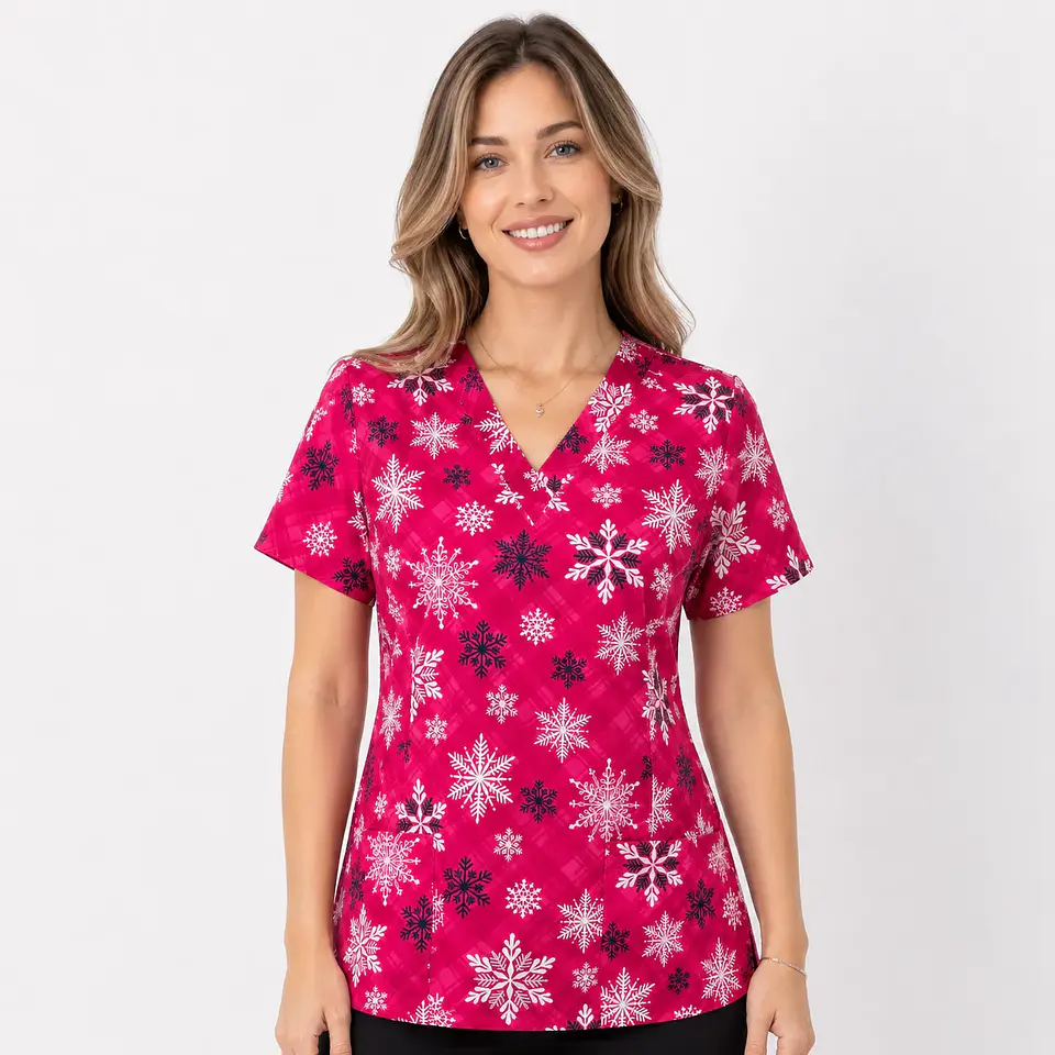 Blusa Clinica Estampada Copos de Invierno  1