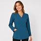 Blusa Médica Iris Verde Petróleo Manga Larga de Mujer | Egida - Miniatura 1
