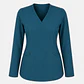 Blusa Médica Iris Verde Petróleo Manga Larga de Mujer | Egida - Miniatura 3