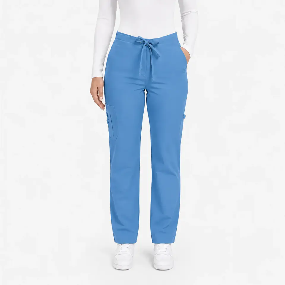 Pantalón Médico Cargo Antifluido para Mujer – Celeste Paquete Vela 2