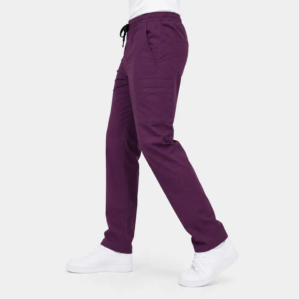 Pantalón Clínico Cargo Morado Hombre Antifluido 2
