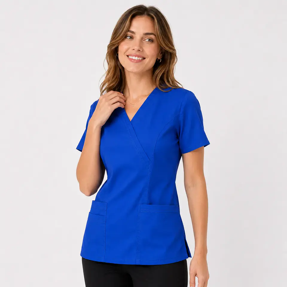 Blusa Clínica Mujer Vera Azul Rey Antifluido  1