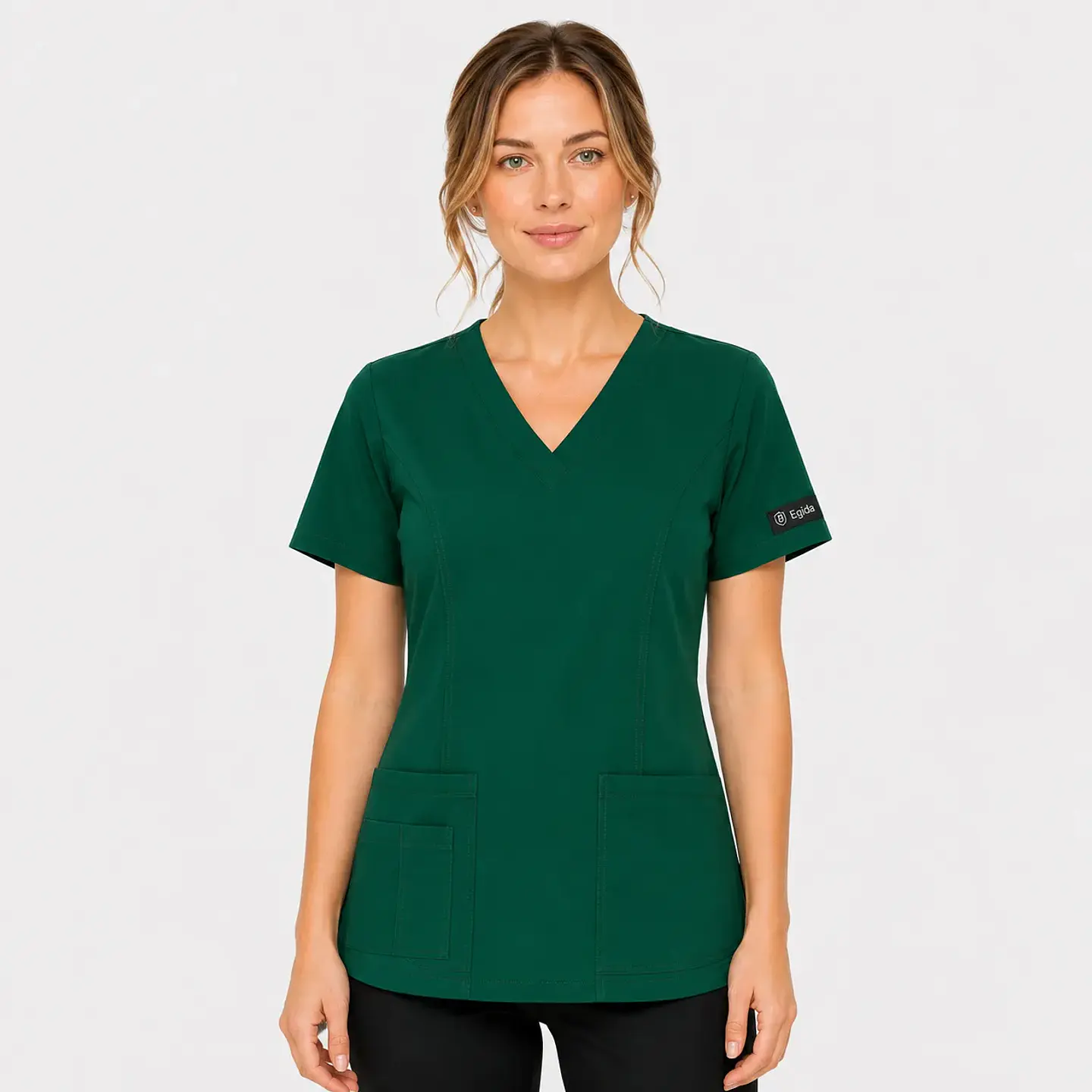 Blusa Clínica Mujer Iris Verde Botella Antifluido  2
