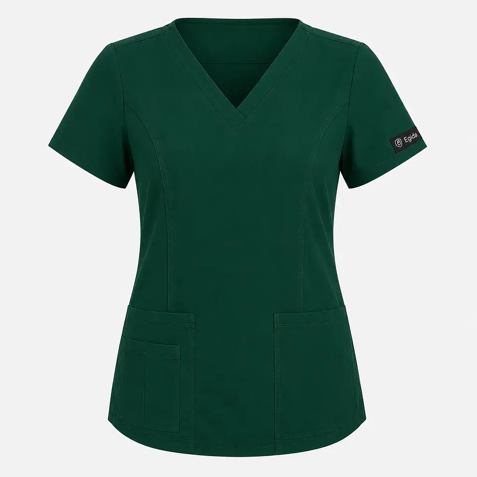 Blusa Clínica Mujer Iris Verde Botella Antifluido  3