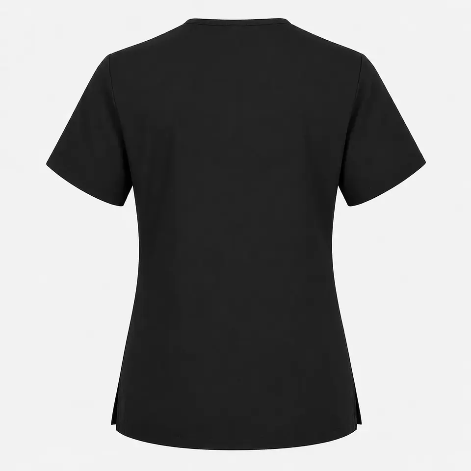 Blusa Clínica Mujer Flex Negra  3