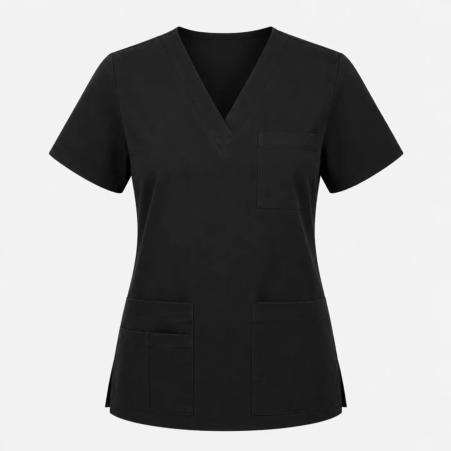 Blusa Clínica Mujer Flex Negra  4