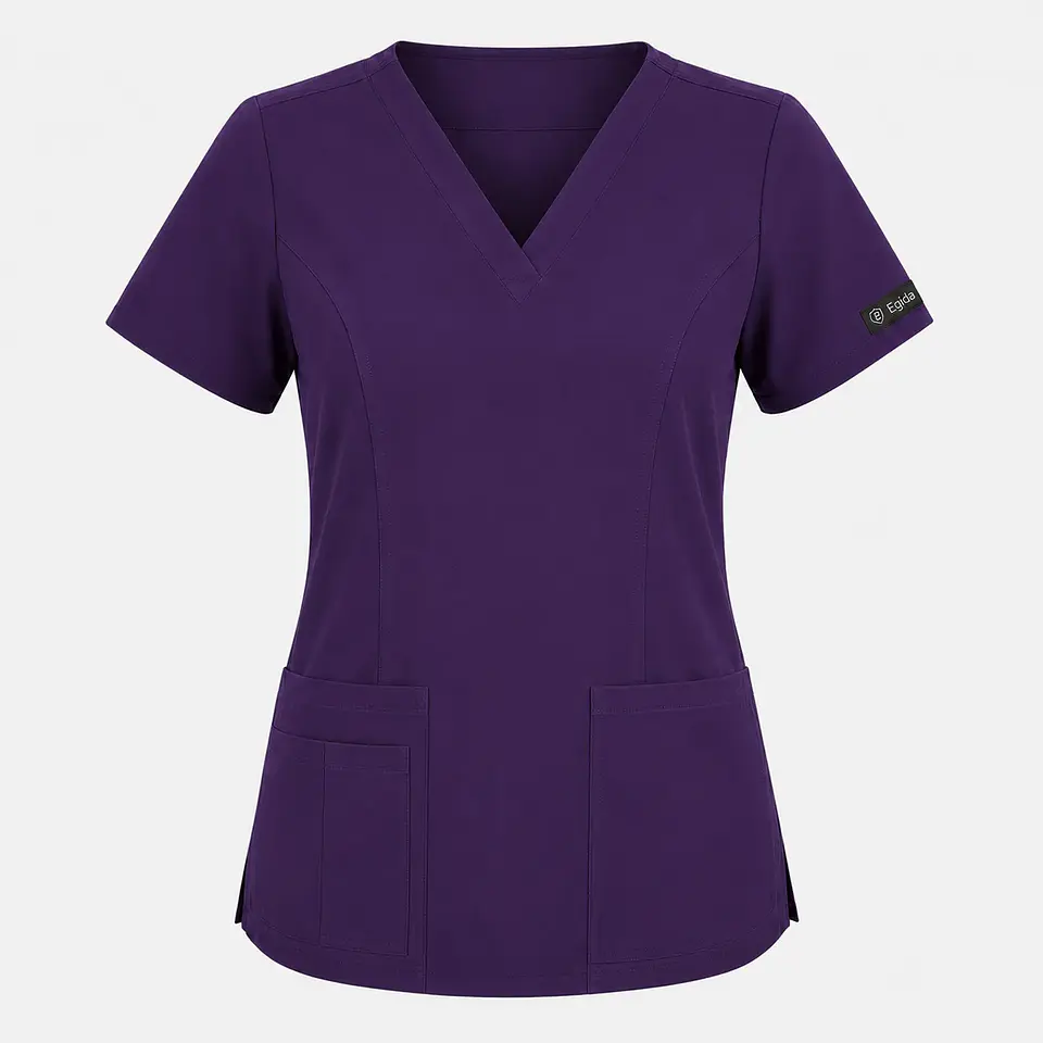 Blusa Clínica Mujer Iris Morado Antifluido 3
