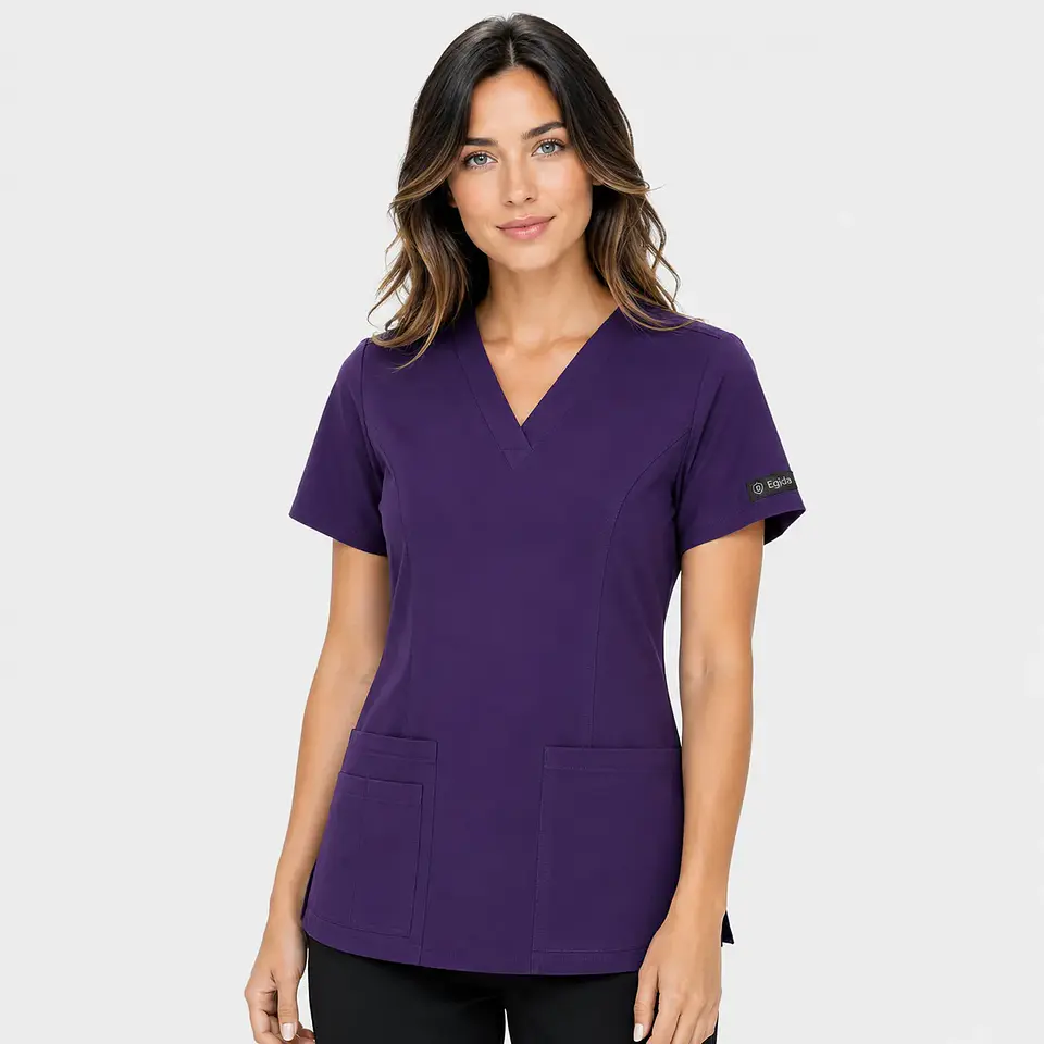 Blusa Clínica Mujer Iris Morado Antifluido 2