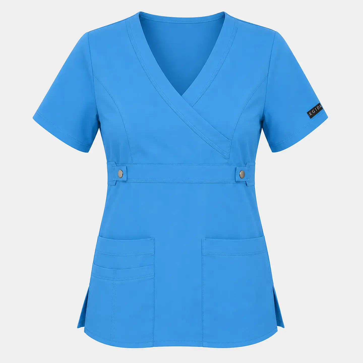 Blusa Clínica Mujer Cargo Antifluido Celeste Cielo  3