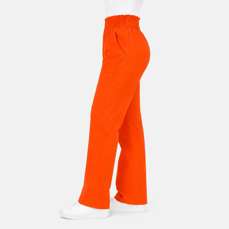 Pantalón Médico Naranja con pretina completa  3