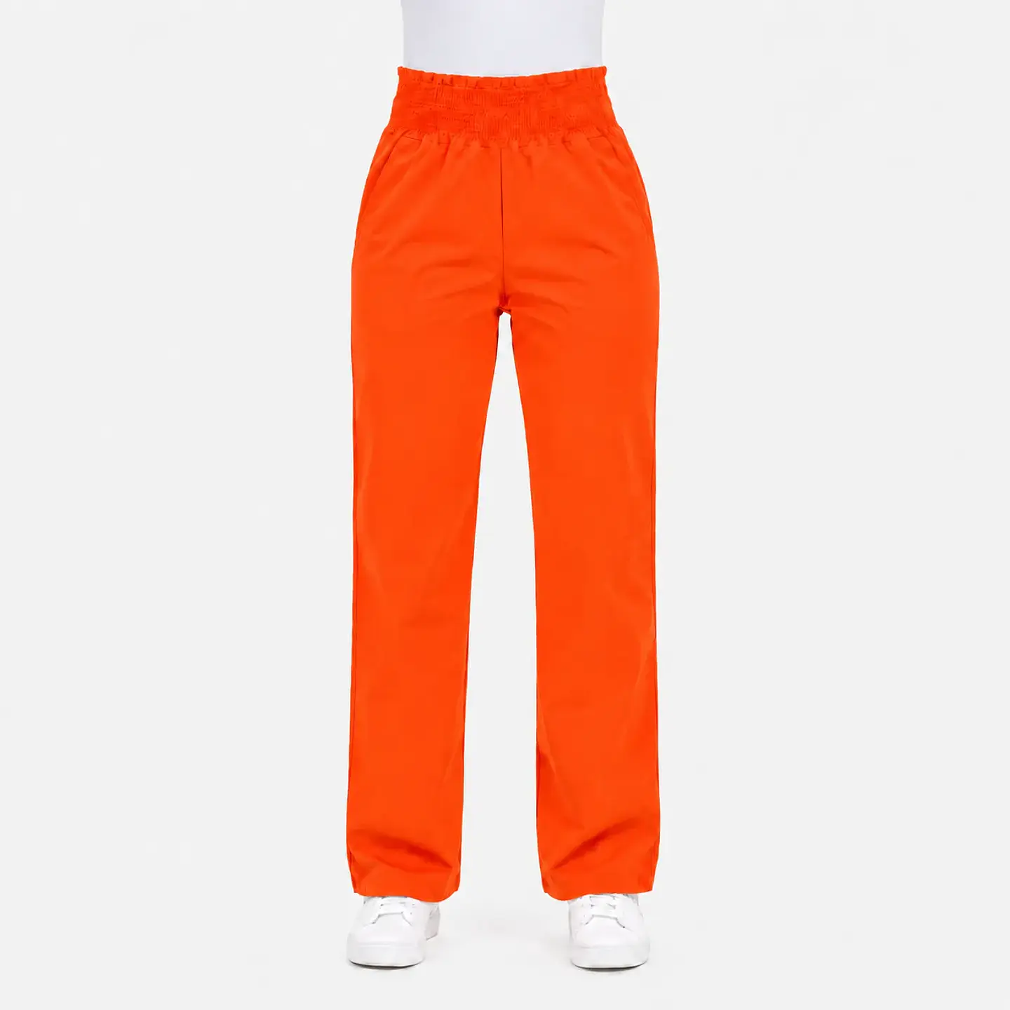 Pantalón Médico Naranja con pretina completa  2