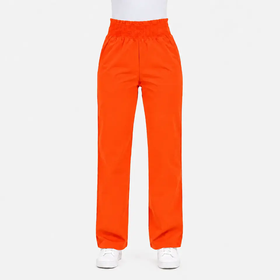 Pantalón Médico Naranja con pretina completa  2