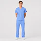 Conjunto Clínico Cargo Antifluido para Hombre polera médica y pantalón – Celeste - Miniatura 2
