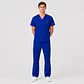 Conjunto Clínico Cargo Antifluido para Hombre polera médica y pantalón – Azul Rey - Miniatura 2