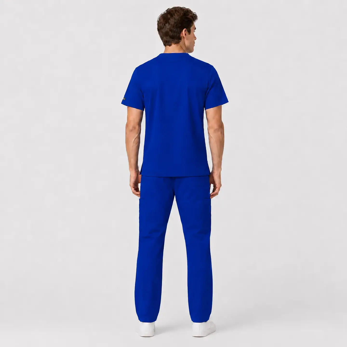 Conjunto Clínico Cargo Antifluido para Hombre polera médica y pantalón – Azul Rey 4