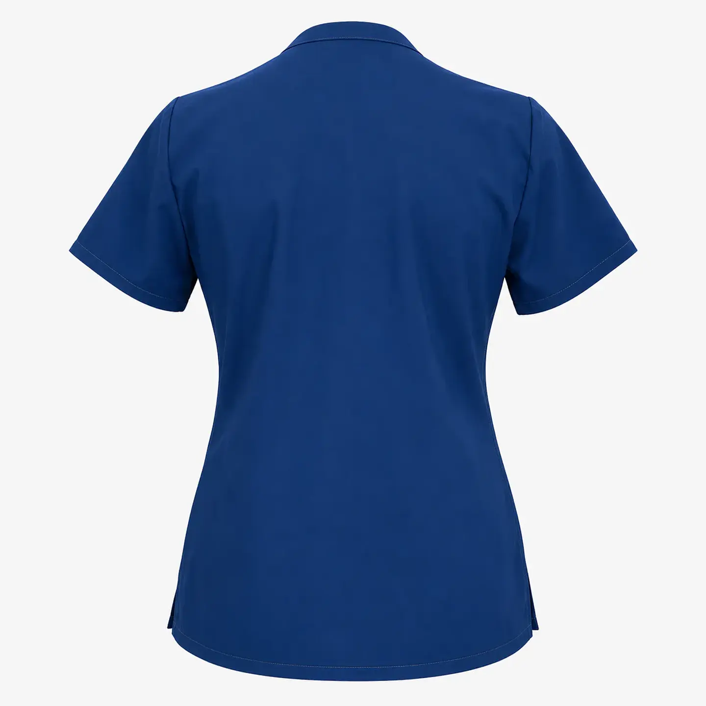 Blusa Clínica Antifluido Elasticada para Mujer – Azul Marino Escote Tulipán 4