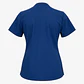 Blusa Clínica Antifluido Elasticada para Mujer – Azul Marino Escote Tulipán - Miniatura 4