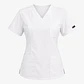 Blusa Clínica para Mujer Modelo Iris Antifluido y Elasticada con Bolsillo – Blanca - Miniatura 3