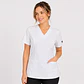 Blusa Clínica para Mujer Modelo Iris Antifluido y Elasticada  – Blanca - Miniatura 1
