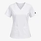 Blusa Clínica para Mujer Modelo Iris Antifluido y Elasticada  – Blanca - Miniatura 3