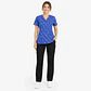 Conjunto Clínico para Mujer – Blusa Estampada Corazón Infinito Azul Rey y Pantalón Cargo Negro - Miniatura 1