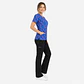 Conjunto Clínico para Mujer – Blusa Estampada Corazón Infinito Azul Rey y Pantalón Cargo Negro - Miniatura 3