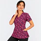 Blusa Clínica Mujer Estampada Paisley Floral Burdeo. - Miniatura 1