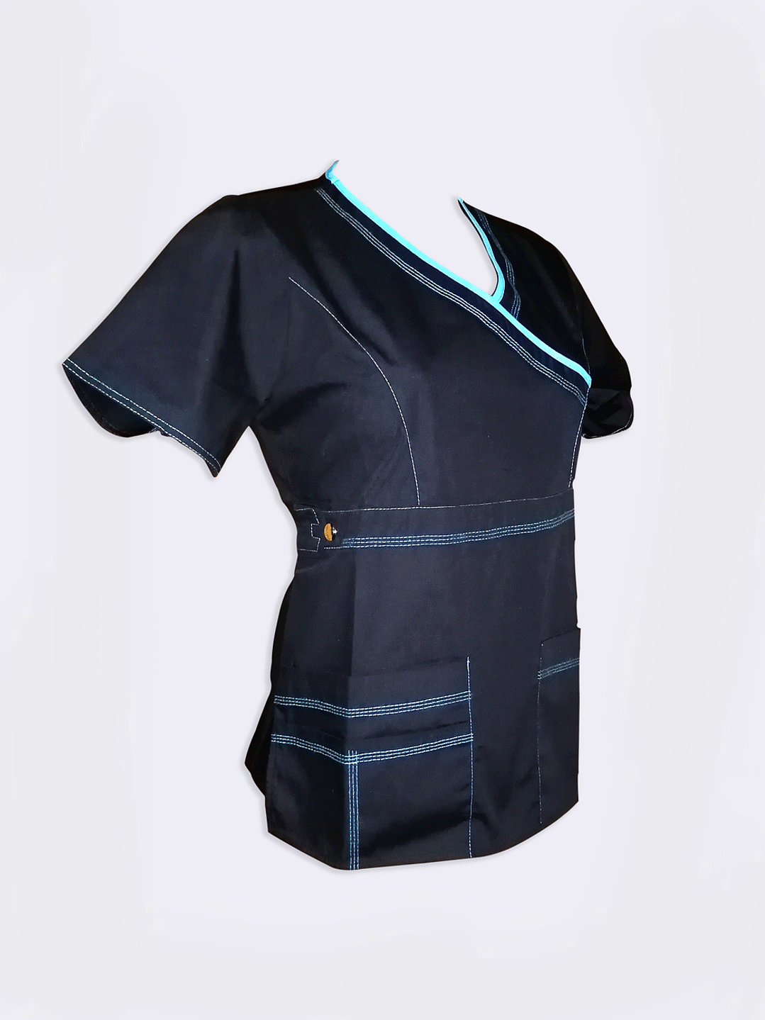 Blusa Cargo Negra Con Aplicaciones Calipso 2