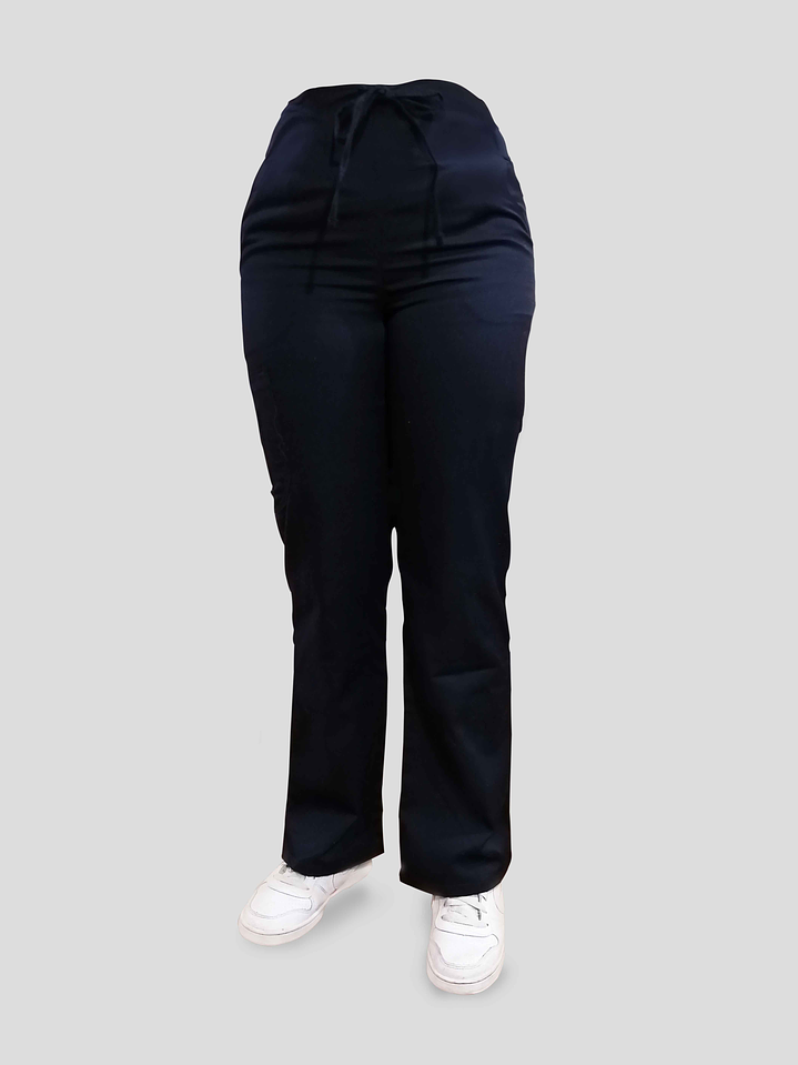 Tela De Invierno Pantalon Poplin Mujer Azul Marino 3