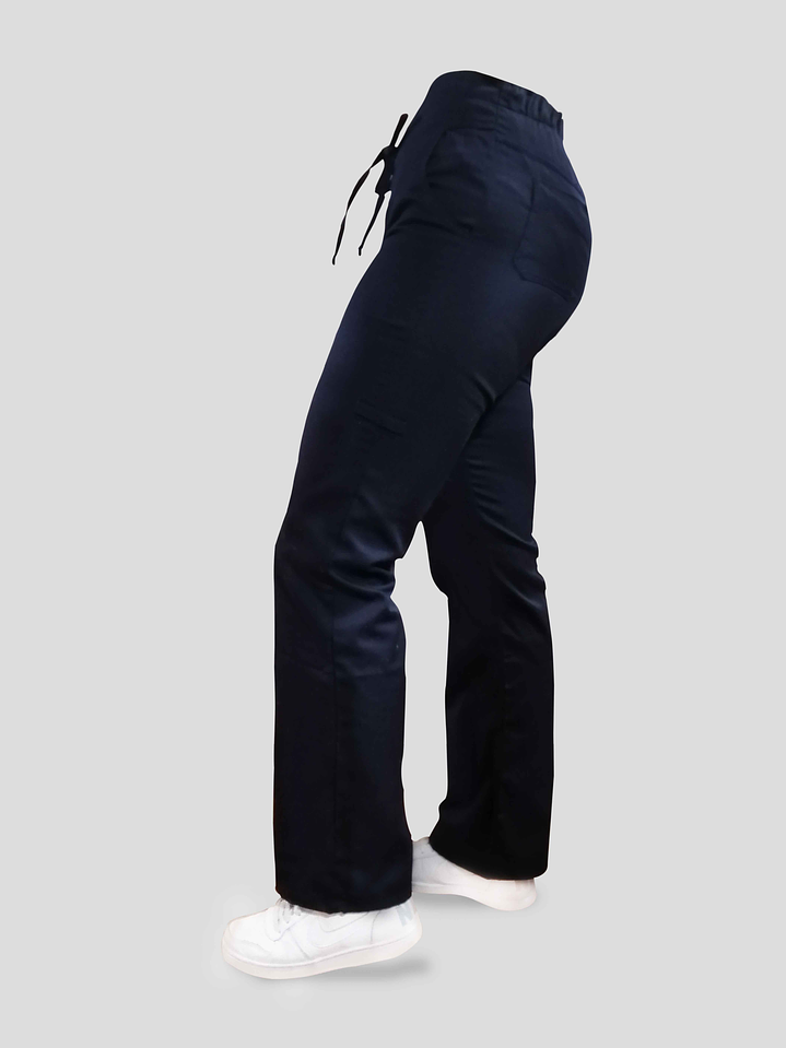 Tela De Invierno Pantalon Poplin Mujer Azul Marino 2