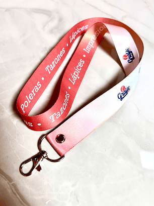 Lanyard mosquetón - 2,5 cm de ancho