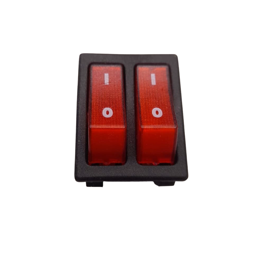 Interruptor piloto doble rojo