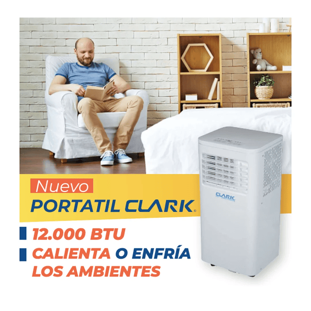 Aire Acondicionado Portátil Clark 12000 BTU Frío-Calor