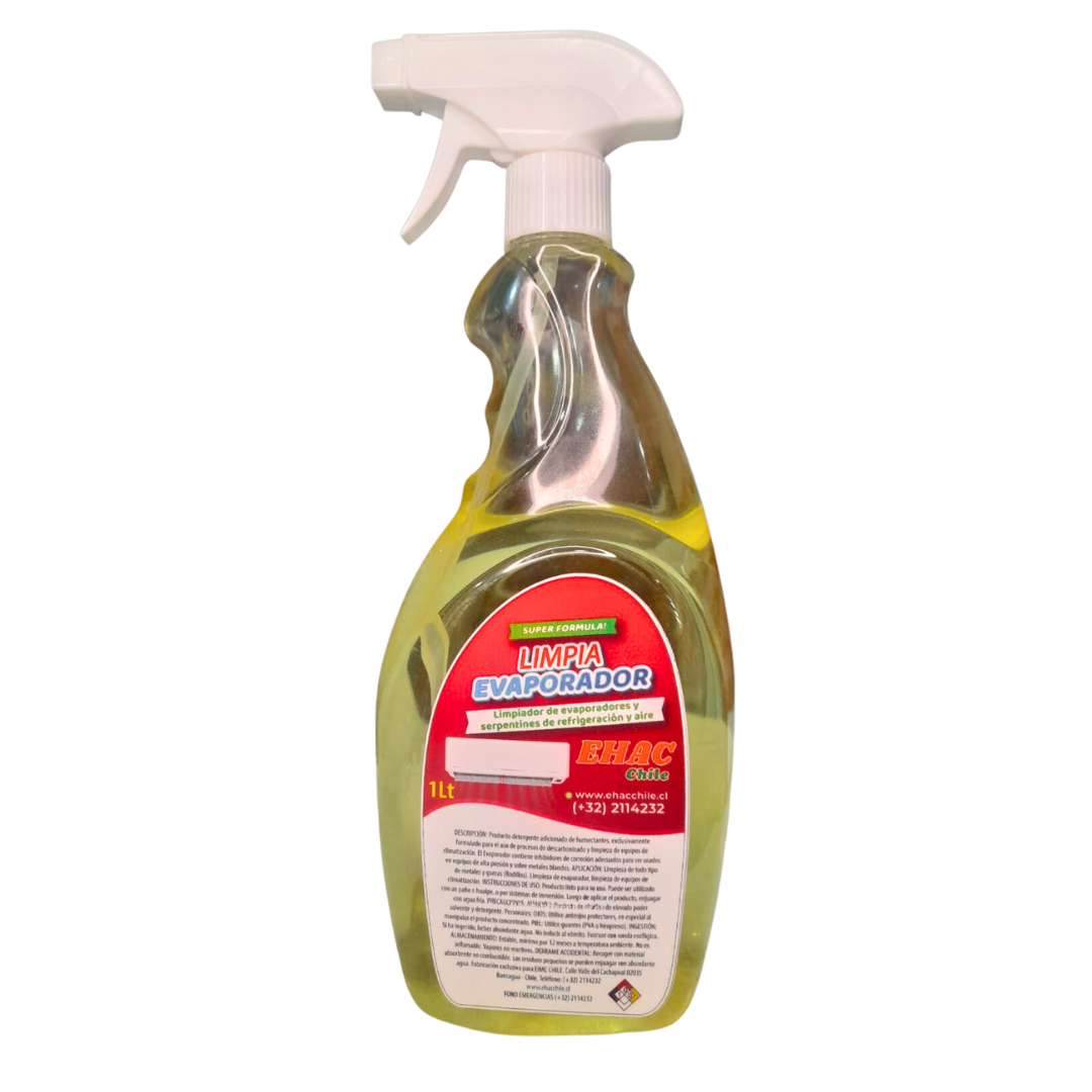 Limpiador Evaporador Aire Acondicionado. 1 lts. Marca EHAC CHILE
