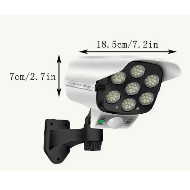 LED Solar Light Sensor de movimiento cámara de seguridad simulada inalámbrica  4