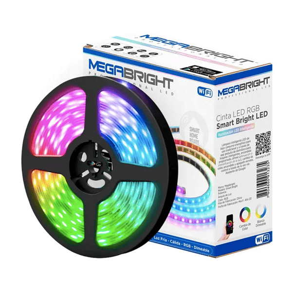 Cinta LED RGB 5 Metros 24W watt WIFI Inteligente Megabright 1