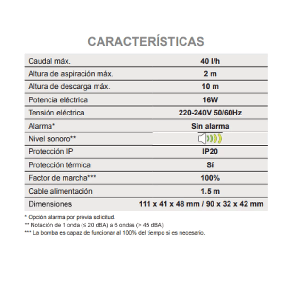 Bomba Condensado Maxi Flowatch ECO 40 L/h | Compacta y Silenciosa 3