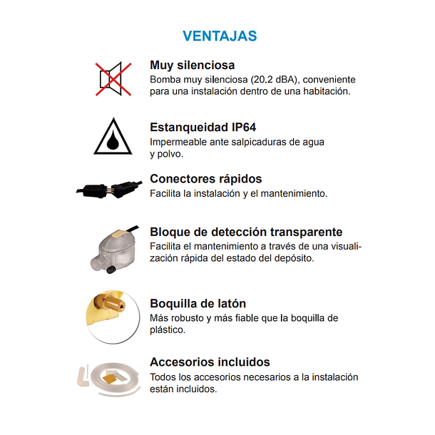 Bomba de Condensado flowatch Silence Siccom 9000 a 12000 btu 9