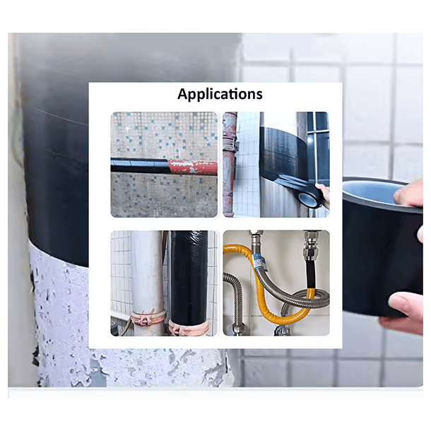 Cinta Adhesiva PVC Multiuso Impermeable 50 Mt Negra Industrial 3
