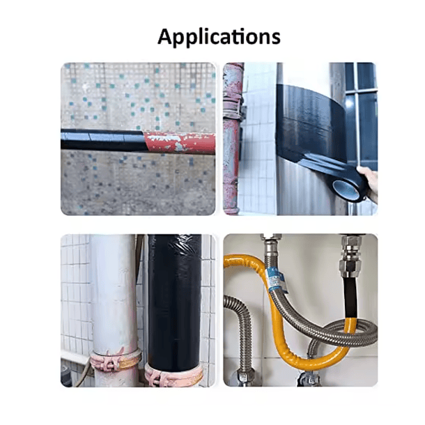 Cinta Adhesiva PVC Multiuso Impermeable 50 Mt Negra Industrial 4