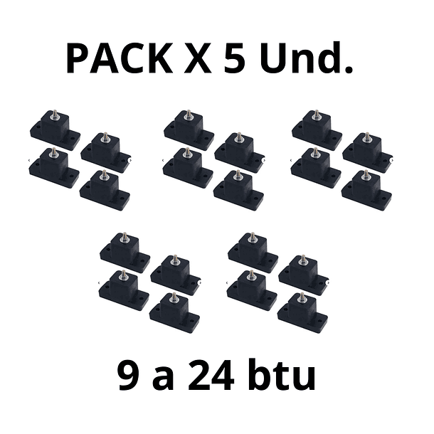 Pack 5 Soporte Aire Acondicionado 9000 A 24000 Btu Piso Goma 1
