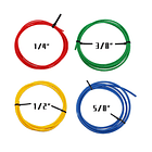 KIT VARILLA DE GOMA DOBLATUBOS 1/4, 3/8, 1/2, 5/8 1