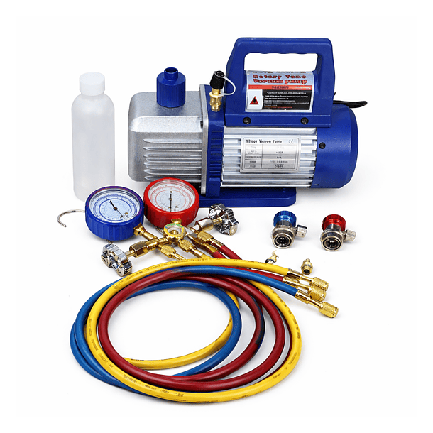 Kit Emprende Bomba de Vacío + Manifold + kit Acople alta y baja