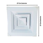 Difusor de Aire 15x15 cm con Damper Templador 4 Vías  4