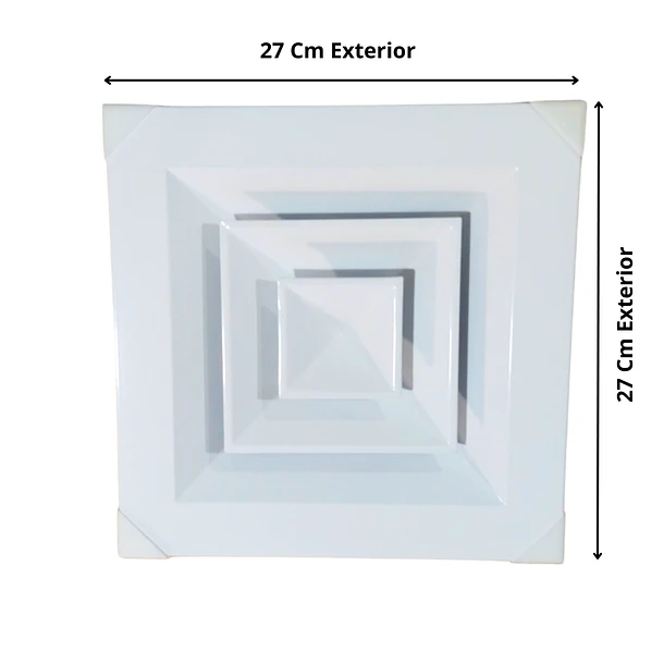 Difusor de Aire 15x15 cm con Damper Templador 4 Vías  4