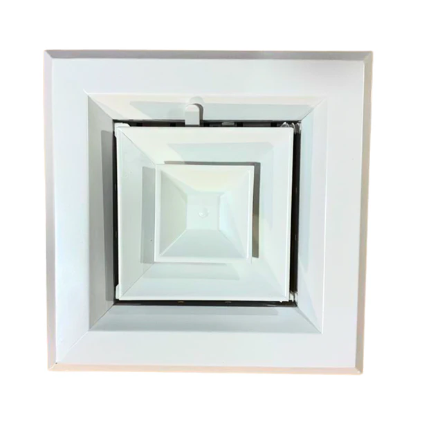 Rejilla Difusor Inyección Aire Acondicionado 25x25cm Con Regulador Caudal